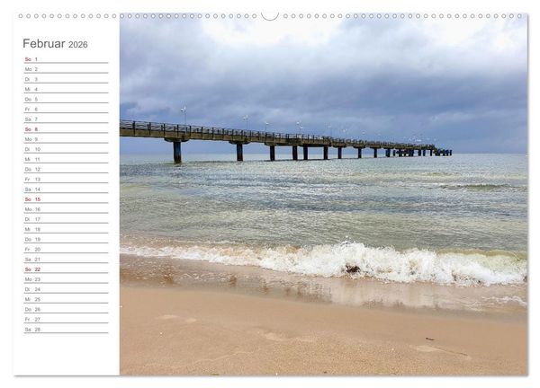 Produktbild: Fehmarn, R&uuml;gen und Usedom - Impressionen von den drei gro&szlig;en Ostseeinseln (Wandkalender 2026 DIN A2 quer), CALVENDO Monatskalender
