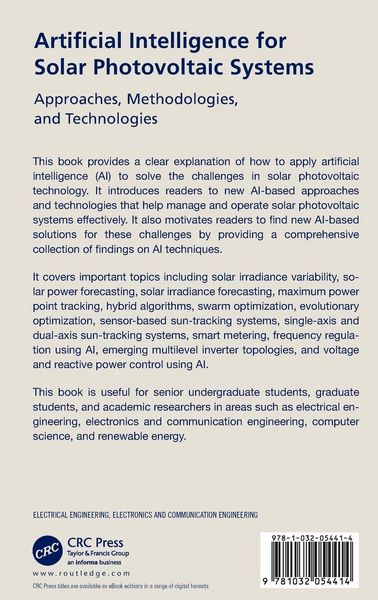 Produktbild: Artificial Intelligence for Solar Photovoltaic Systems