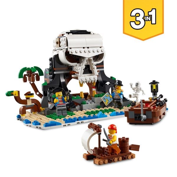 LEGO Creator 31109 3-in-1 Piratenschiff Set, Taverne und Totenkopfinsel