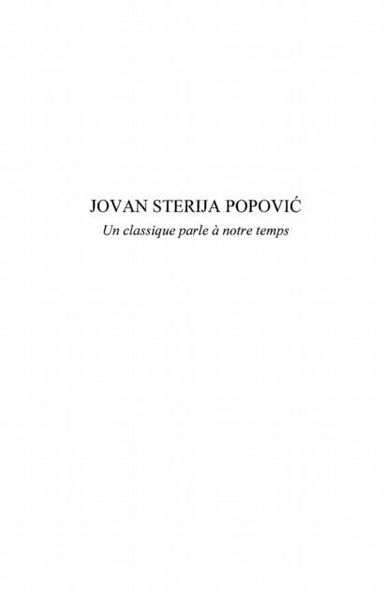 Produktbild: Jovan Sterija Popovic-classique parle