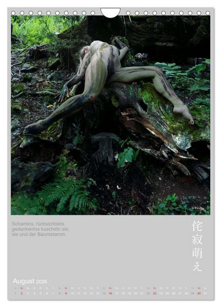 Produktbild: wabi sabi moe - hinrei&szlig;end vergammelt erotisch - Akt/Bodypainting (Wandkalender 2026 DIN A4 hoch), CALVENDO Monatskalender