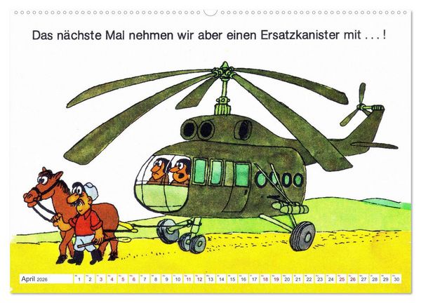 Produktbild: Da lachte die NVA - Karikaturen aus der DDR (hochwertiger Premium Wandkalender 2026 DIN A2 quer), Kunstdruck in Hochglanz