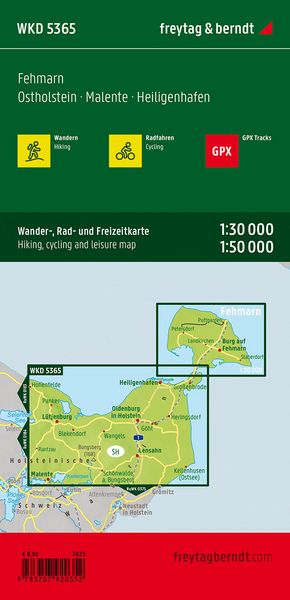 Produktbild: freytag & berndt Wanderkarte WKD 5365 Fehmarn - Ostholstein, Malente - Heiligenhafen 1:30.000
