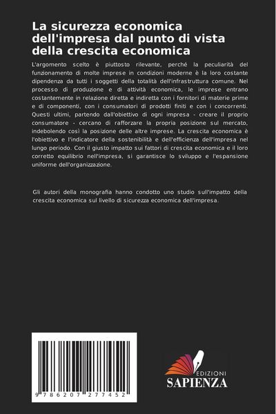 Produktbild: La sicurezza economica dell'impresa dal punto di vista della crescita economica