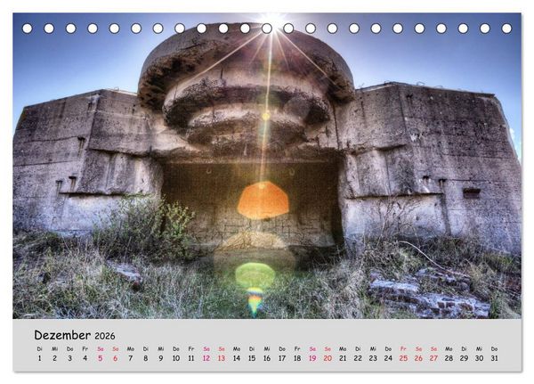 Produktbild: Bunker Zeitzeugen der Geschichte (Tischkalender 2026 DIN A5 quer), CALVENDO Monatskalender