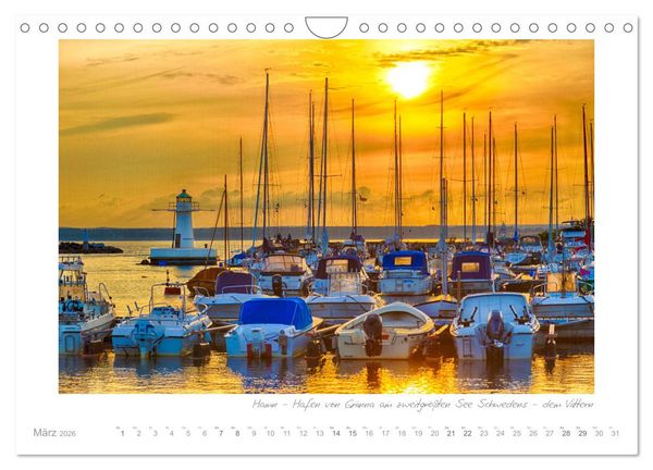 Produktbild: Sehnsucht Schweden - Elche, Natur und Urlaubstr&auml;ume (Wandkalender 2026 DIN A4 quer), CALVENDO Monatskalender