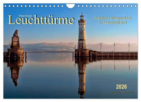 Produktbild: Leuchtt&uuml;rme - maritime Wegweiser in Deutschland (Wandkalender 2026 DIN A4 quer), CALVENDO Monatskalender