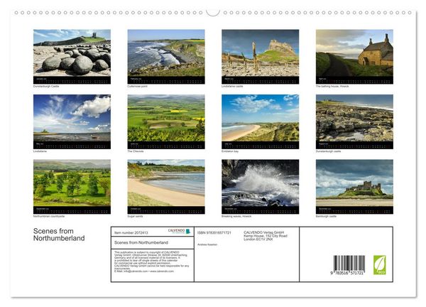 Produktbild: Scenes from Northumberland (High Quality Premium Wall Calendar 2026 DIN A2 landscape),CALVENDO 12 Month Wall Calendar
