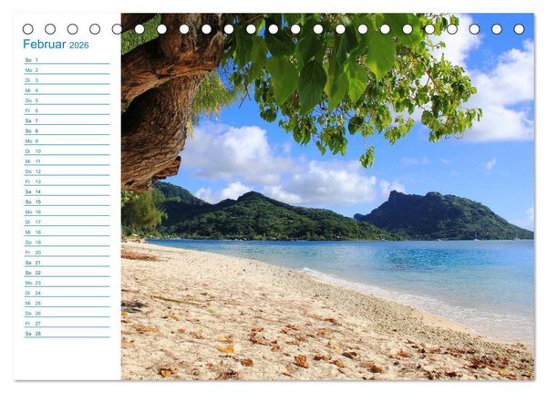 Produktbild: Franz&ouml;sisch-Polynesien - Trauminseln im S&uuml;dpazifik (Tischkalender 2026 DIN A5 quer), CALVENDO Monatskalender