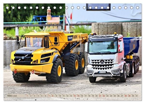 Produktbild: LKW Modelle beim Dampfmodellbautreffen in Bisingen (Tischkalender 2026 DIN A5 quer), CALVENDO Monatskalender
