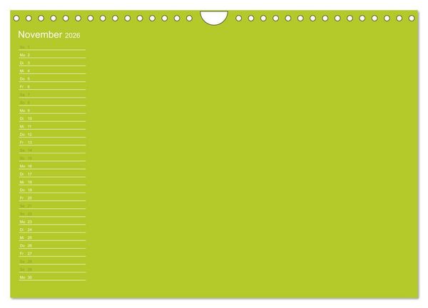 Produktbild: Bastel-Geburtstagskalender gr&uuml;n / Geburtstagskalender (Wandkalender 2026 DIN A4 quer), CALVENDO Monatskalender