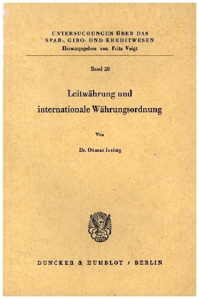 Produktbild: Leitw&auml;hrung und internationale W&auml;hrungsordnung.