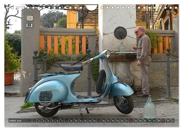 Produktbild: La Vespa en Cartoon (Calendrier mural 2026 DIN A4 vertical), CALVENDO calendrier mensuel