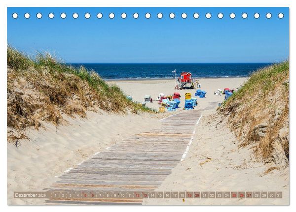 Produktbild: Inselliebe Langeoog (Tischkalender 2026 DIN A5 quer), CALVENDO Monatskalender