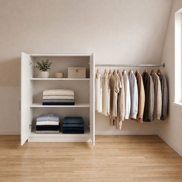 Produktbild: Dachschr&auml;gen Kleiderschrank mit Stange Dacho L
