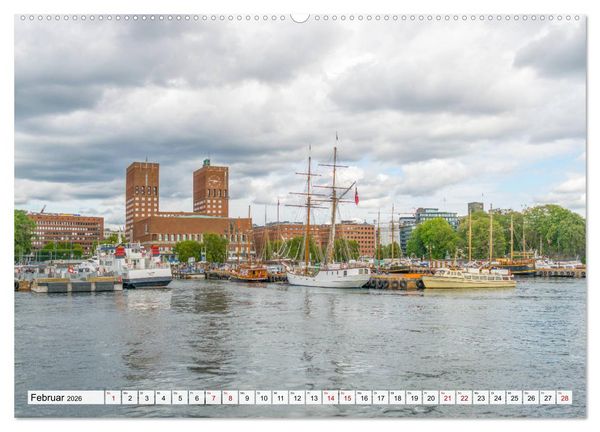Produktbild: Zauberhaftes Oslo (Wandkalender 2026 DIN A2 quer), CALVENDO Monatskalender