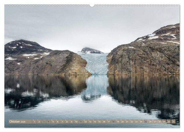 Produktbild: Gr&ouml;nland - Felsen, Eis und bunte H&auml;user (Wandkalender 2026 DIN A2 quer), CALVENDO Monatskalender