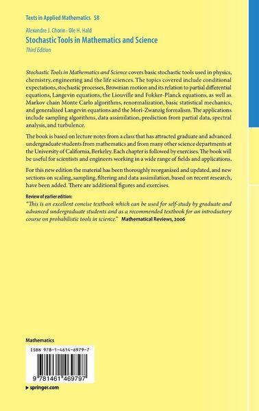 Produktbild: Stochastic Tools in Mathematics and Science