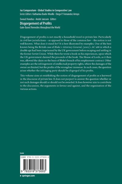 Produktbild: Disgorgement of Profits