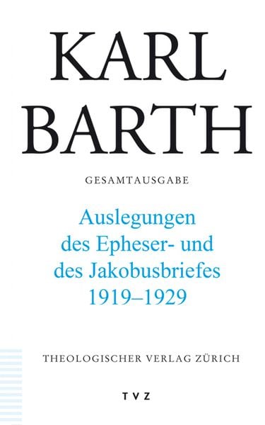 Produktbild: Karl Barth Gesamtausgabe