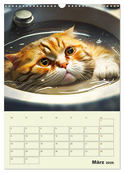 Produktbild: Jetzt ist die Katze aus dem Sack! Katzenspa&szlig; vom Feinsten! (Wandkalender 2026 DIN A3 hoch), CALVENDO Monatskalender