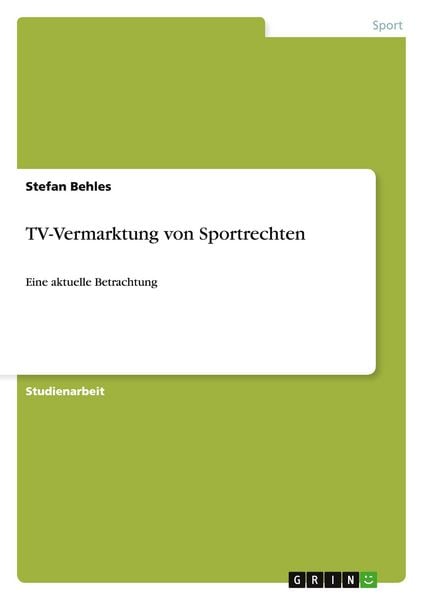 Produktbild: TV-Vermarktung von Sportrechten