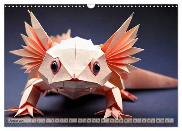 Produktbild: Wilde Origami Tiere (Wandkalender 2026 DIN A3 quer), CALVENDO Monatskalender