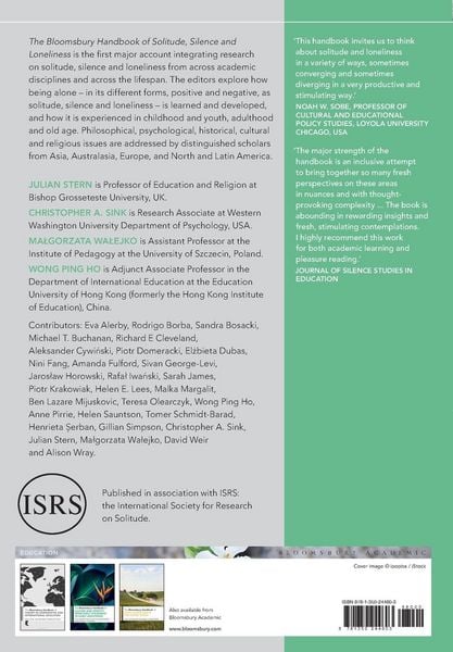 Produktbild: The Bloomsbury Handbook of Solitude, Silence and Loneliness