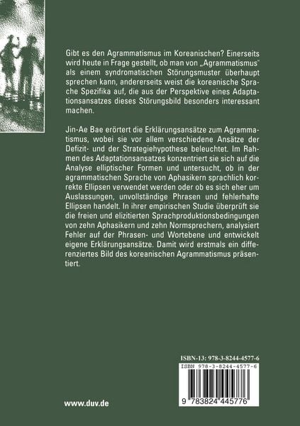 Produktbild: Agrammatismus im Koreanischen