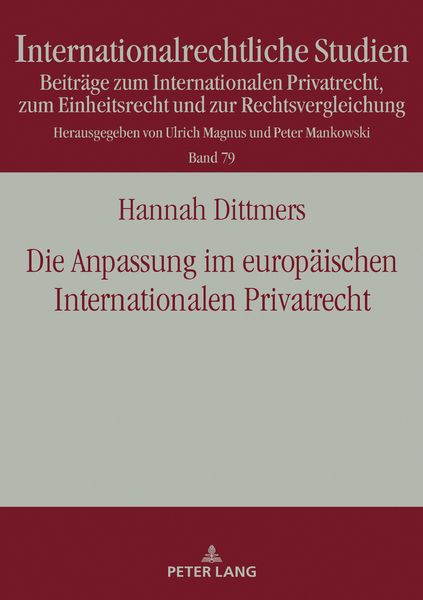 Produktbild: Die Anpassung im europaeischen Internationalen Privatrecht