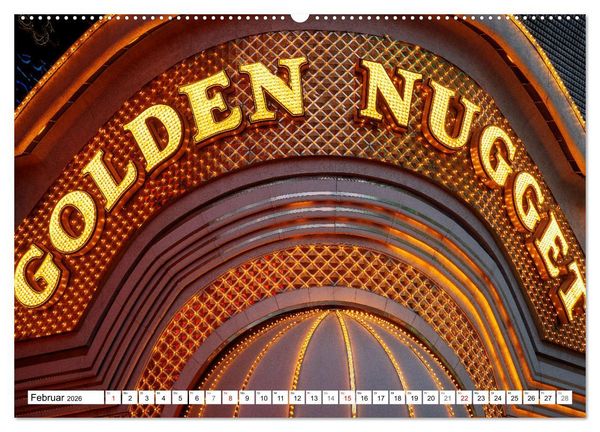 Produktbild: Las Vegas Nightlife - Neonlichter, Casinos und unvergessliche N&auml;chte (Wandkalender 2026 DIN A2 quer), CALVENDO Monatskalender
