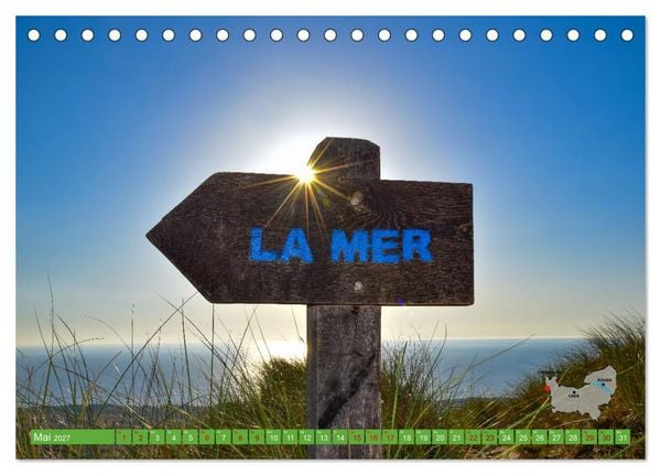 Produktbild: Die K&uuml;sten der Normandie vom Mont Saint-Michel bis &Eacute;tretat (Tischkalender 2027 DIN A5 quer), CALVENDO Monatskalender