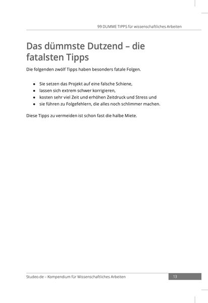 Produktbild: 99 dumme Tipps f&uuml;r wissenschaftliches Arbeiten