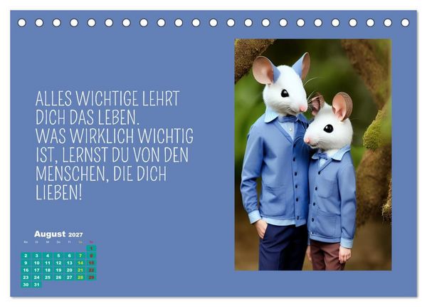 Produktbild: Tierisch motiviert (Tischkalender 2027 DIN A5 quer), CALVENDO Monatskalender