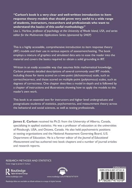 Produktbild: Introduction to Item Response Theory Models and Applications