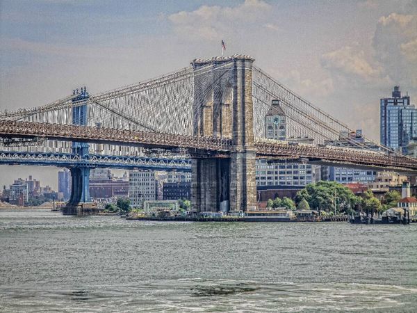 Produktbild: CALVENDO Puzzle New York Brooklyn Bridge | 1000 Teile Lege-Gr&ouml;&szlig;e 64x48cm Foto-Puzzle f&uuml;r gl&uuml;ckliche Stunden