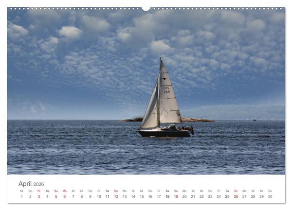 Produktbild: Segelboote in S&uuml;dschwedens Sch&auml;ren (Wandkalender 2026 DIN A2 quer), CALVENDO Monatskalender