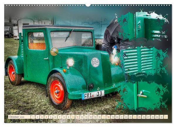 Produktbild: Oldtimer - Traktoren Parade (hochwertiger Premium Wandkalender 2026 DIN A2 quer), Kunstdruck in Hochglanz
