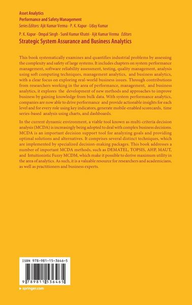 Produktbild: Strategic System Assurance and Business Analytics
