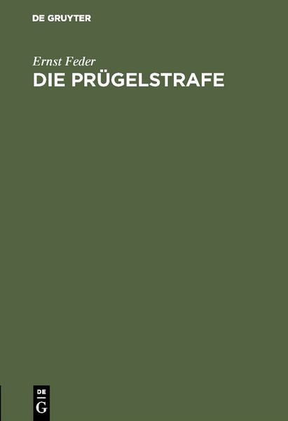 Produktbild: Die Pr&uuml;gelstrafe