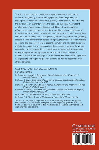 Produktbild: Discrete Systems and Integrability
