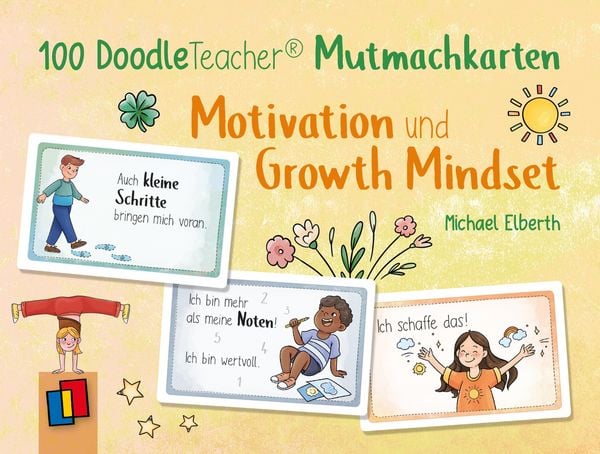 Produktbild: 100 Doodleteacher Mutmachkarten - Motivation und Growth Mindset