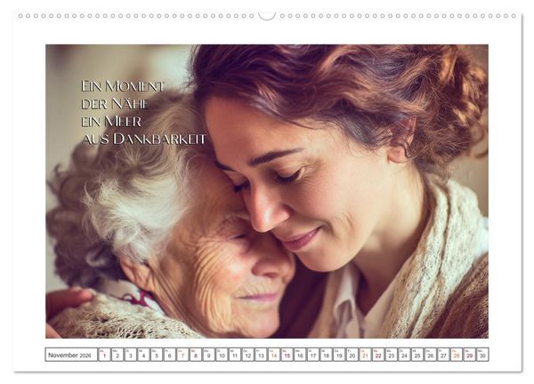 Produktbild: Zeit f&uuml;r Dankbarkeit - Pflege mit Herz (Wandkalender 2026 DIN A2 quer), CALVENDO Monatskalender