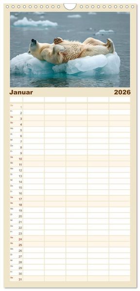 Produktbild: Familienplaner 2026 - Einfach mal abh&auml;ngen mit 5 Spalten (Wandkalender, 21 x 45 cm) CALVENDO
