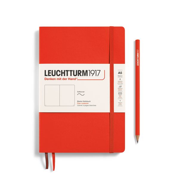 Produktbild: LEUCHTTURM1917 Notizbuch Medium (A5), Softcover, 123 nummerierte Seiten, Lobster, blanko