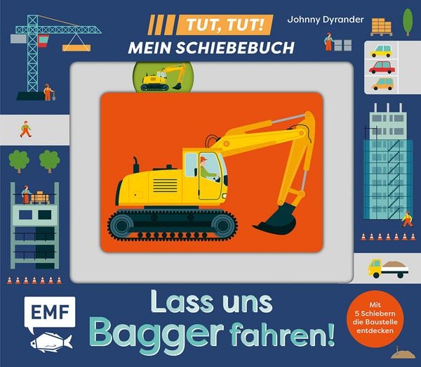 Produktbild: Tut, Tut! &ndash; Mein Schiebebuch: Lass uns Bagger fahren!