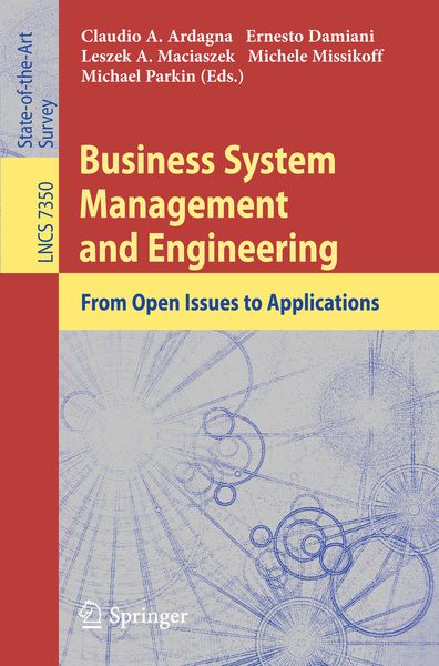 Produktbild: Business System Management and Engineering