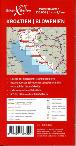 Produktbild: Motorradkarten Set Kroatien Slowenien