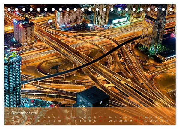 Produktbild: Traffic Lights - Gro&szlig;stadtverkehr der sch&ouml;nsten Metropolen von oben (Tischkalender 2027 DIN A5 quer), CALVENDO Monatskalender