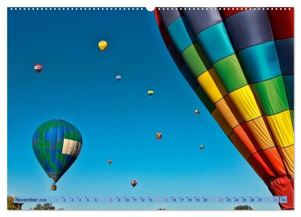 Produktbild: Fahren mit dem Ballon (Wandkalender 2026 DIN A2 quer), CALVENDO Monatskalender